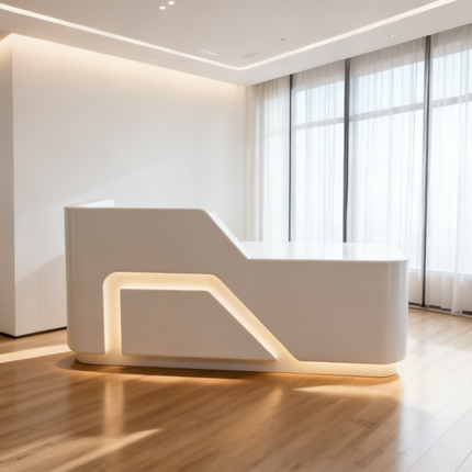 AURORA - Banque d’accueil design avec éclairage LED