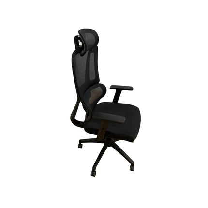 OBSIDIAN - Chaise de bureau ergonomique en mesh noir