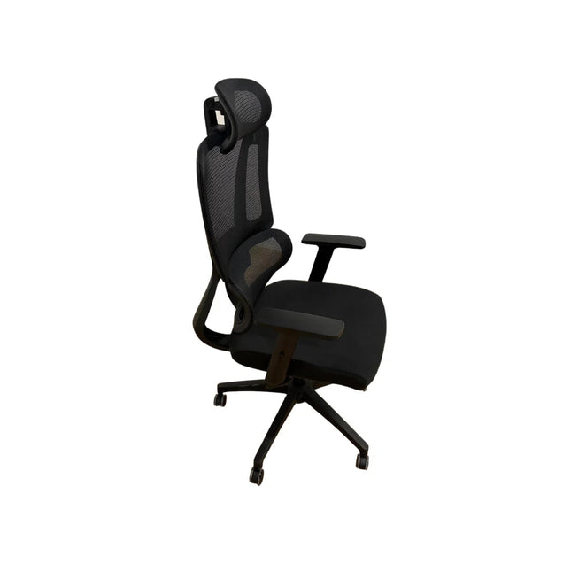 OBSIDIAN - Chaise de bureau ergonomique en mesh noir